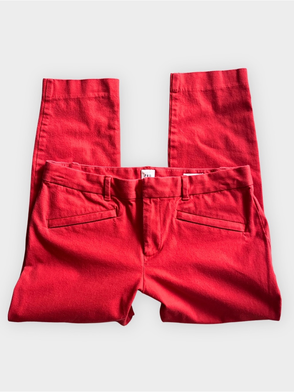 Gap Factory Skinny Ankle Pants Red Stretch Size 10 Petite